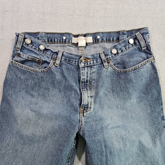 Urban Pipeline Jeans Men's W36xL30 Y2K Wide Leg Suspender Buttons Workwear - Picture 14 of 16